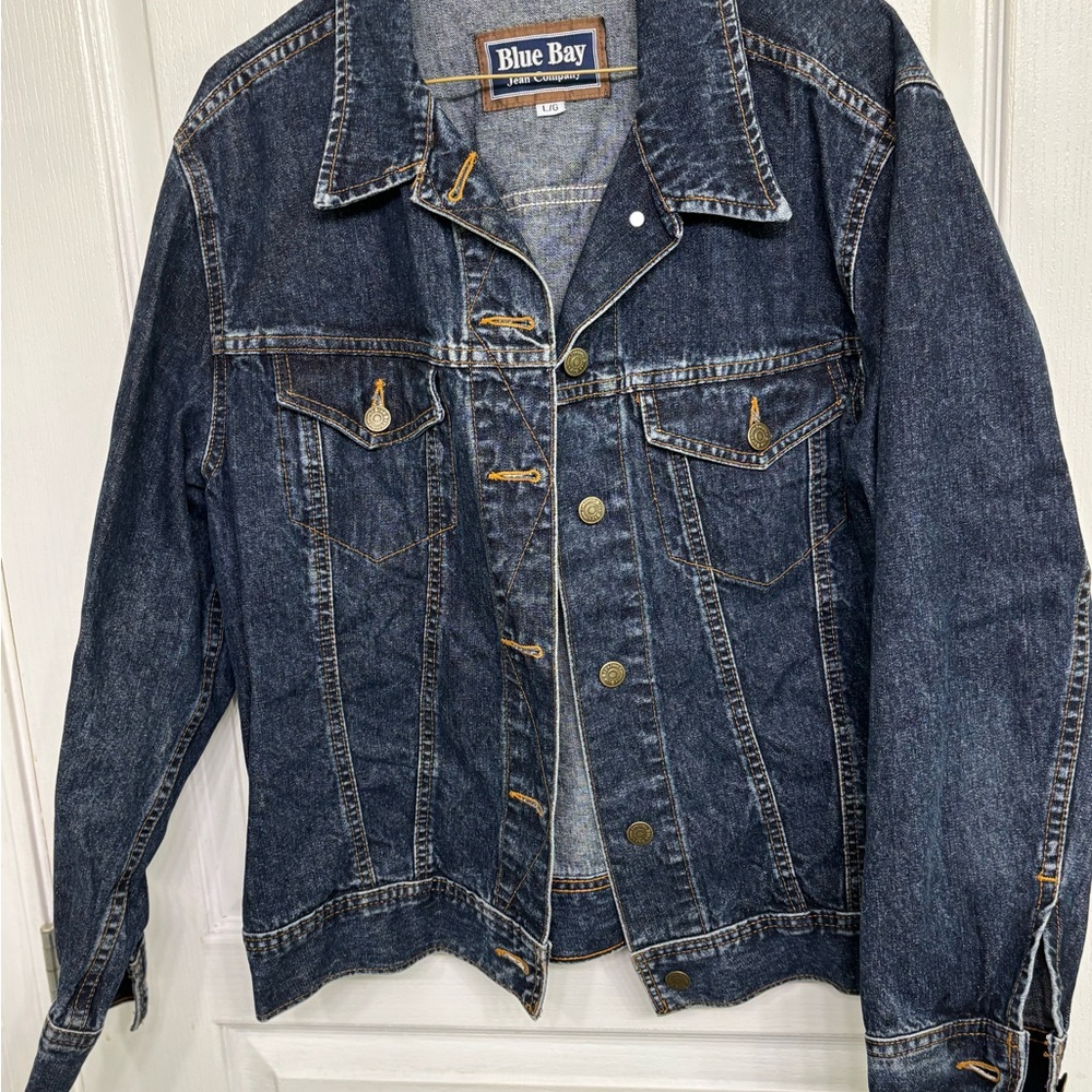 Blue Bay Women's BlueDenim  100% Cotton Jacket With Button Closure Size L